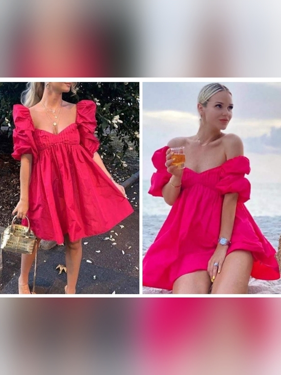 Zara Dresses & Skirts - Zara Bright Fuchsia Pleated Mini Dress